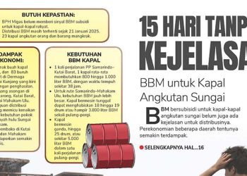 15 Hari Tanpa Kejelasan, BBM untuk Kapal Angkutan Sungai