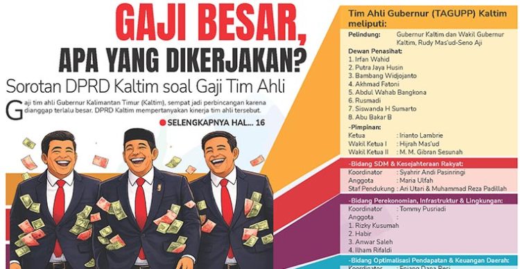 Gaji besar, Apa Yang Dikerjakan? Sotoran DPRD Kaltim soal Gaji Tim Ahli
