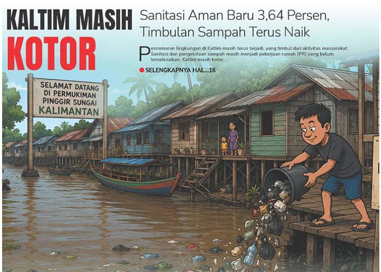 Kaltim Masih Kotor, Sanitasi Aman Baru 3,64 Persen, Timbulan Sampah Terus Naik
