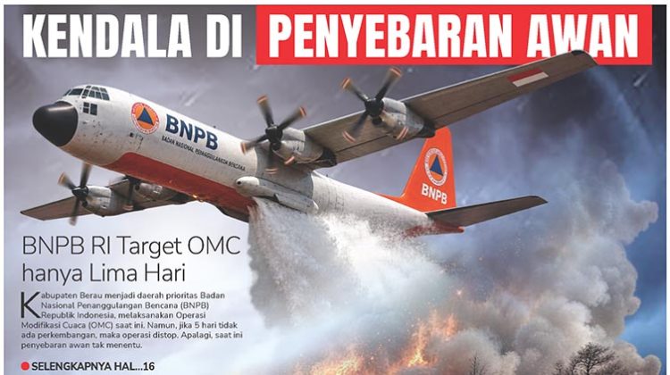 Kendala di Penyebaran Awan BNPB RI, Target OMC hanya Lima Hari